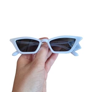 Nordstrom White Extreme Cateye Acetate Sunglasses